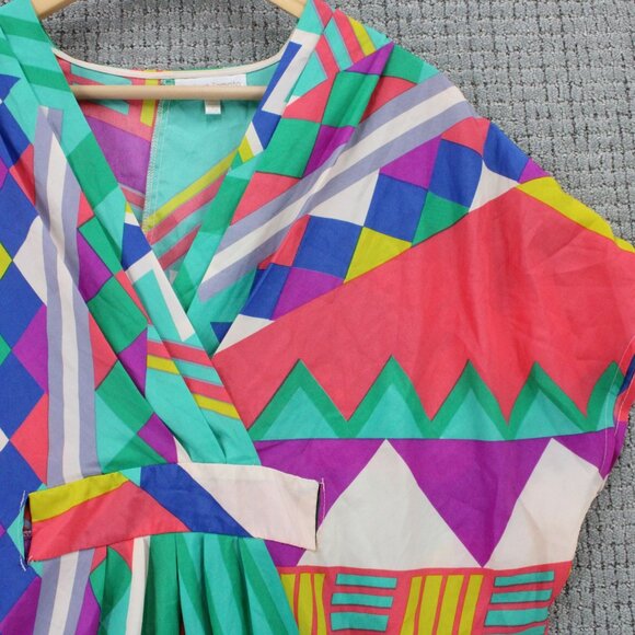 Jealous Tomato Tunic Top Womens Small S Designer Multicolor Geometrical Pattern - Picture 3 of 10